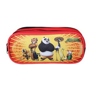 Bagtrotter trousse scolaire 2 compartiments kung fu panda rouge