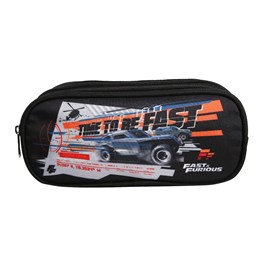 Bagtrotter trousse scolaire 2 compartiments fast and furious noir