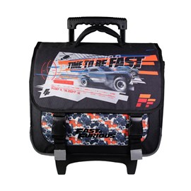 Bagtrotter cartable à roulettes 38 cm fast and furious noir