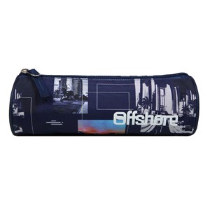 Bagtrotter trousse scolaire ronde offshore bleue ville gratte ciel