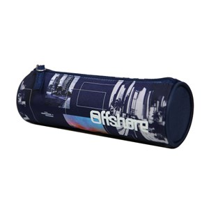 Bagtrotter trousse scolaire ronde offshore bleue ville gratte ciel