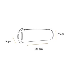 Bagtrotter trousse scolaire ronde offshore bleue ville gratte ciel