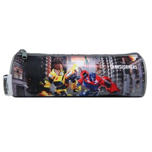 Bagtrotter trousse scolaire ronde transformers grise