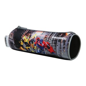 Bagtrotter trousse scolaire ronde transformers grise