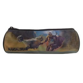 Bagtrotter trousse scolaire ronde star wars &nbsp; the mandalorian grise