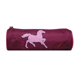 Bagtrotter trousse scolaire ronde cybel violette et rose