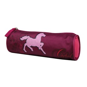 Bagtrotter trousse scolaire ronde cybel violette et rose