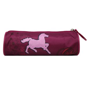 Bagtrotter trousse scolaire ronde cybel violette et rose