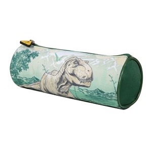 Bagtrotter trousse scolaire ronde jurassic world verte dinosaure