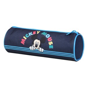 Bagtrotter trousse scolaire ronde mickey bleue rayures