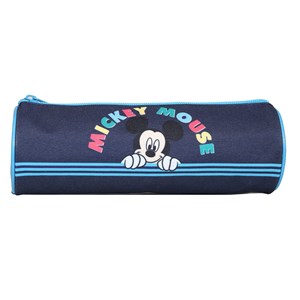 Bagtrotter trousse scolaire ronde mickey bleue rayures
