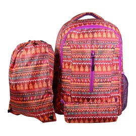 Bagtrotter set de sac à dos, sac gym et trousse bagtrotter rouge