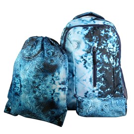 Bagtrotter set de sac à dos, sac gym et trousse bagtrotter bleu