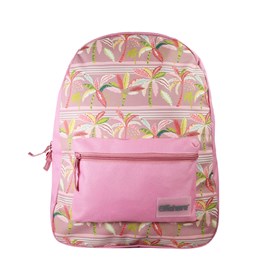Bagtrotter - offshore - sac à dos scolaire - rose - palmiers - 1 compartiment