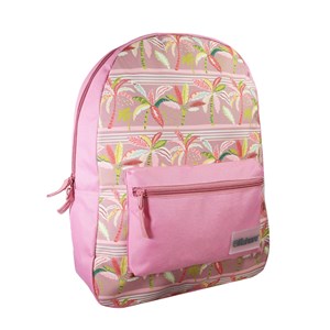 Bagtrotter - offshore - sac à dos scolaire - rose - palmiers - 1 compartiment
