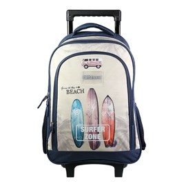 Bagtrotter sac à dos à roulettes offshore beige van & surf