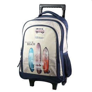 Bagtrotter sac à dos à roulettes offshore beige van & surf