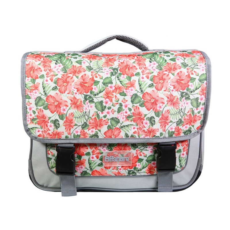 Bagtrotter - Bagtrotter cartable 38 cm offshore grise fleurs