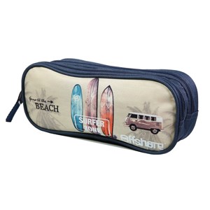 Bagtrotter trousse scolaire 2 compartiments offshore beige van & surf