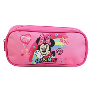 Bagtrotter trousse scolaire rectangulaire disney minnie rose arc en ciel