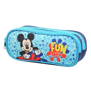 Bagtrotter trousse scolaire 2 compartiments disney mickey bleu