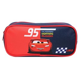 Bagtrotter trousse scolaire rectangulaire disney cars rouge et bleu