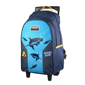 Bagtrotter sac à dos à roulettes vorax bleu requins