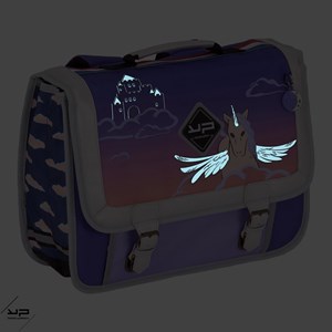 Bodypack cartable 38 cm recyclé licorne