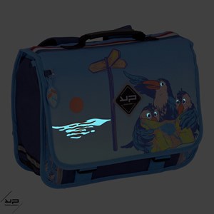 Bodypack cartable 38 cm recyclé famille oiseau