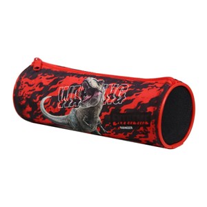 Bagtrotter trousse scolaire ronde jurassic world dinosaure noir