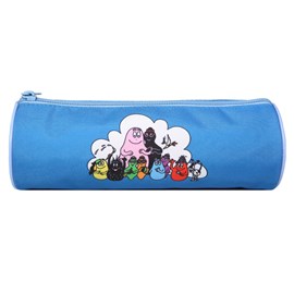 Bagtrotter trousse scolaire ronde barbapapa bleue