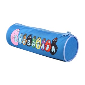 Bagtrotter trousse scolaire ronde barbapapa bleue
