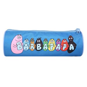 Bagtrotter trousse scolaire ronde barbapapa bleue