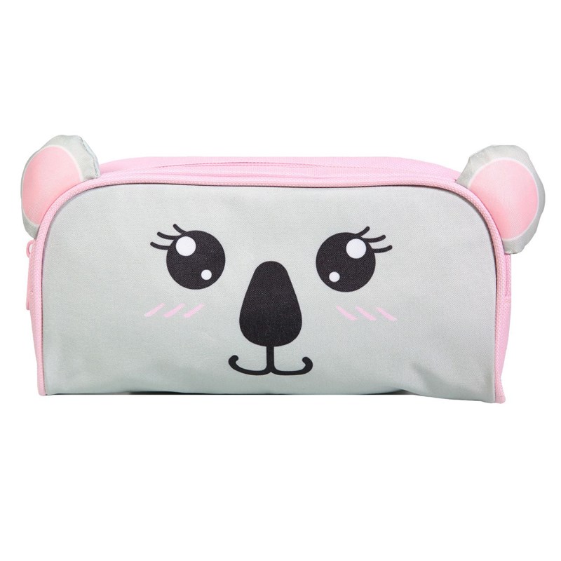 Bagtrotter trousse scolaire rectangulaire kids grise koala