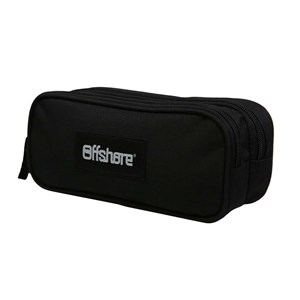 Bagtrotter trousse scolaire 2 compartiments offshore noire