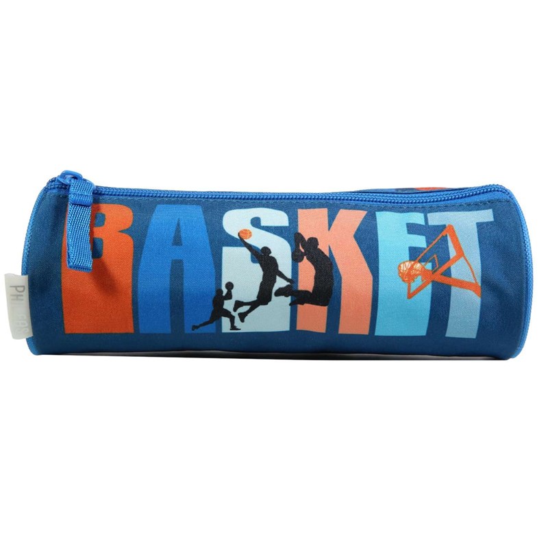 Bagtrotter trousse scolaire ronde phileas bleue basket