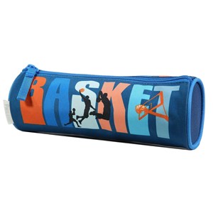 Bagtrotter trousse scolaire ronde phileas bleue basket