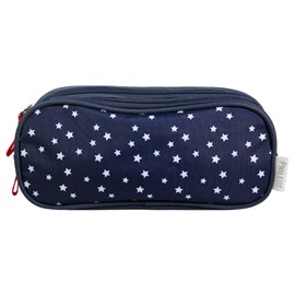 Bagtrotter trousse scolaire 2 compartiments phileas bleue étoiles