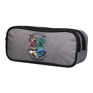 Bagtrotter trousse scolaire 2 compartiments harry potter grise