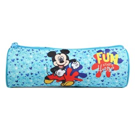 Bagtrotter trousse scolaire ronde disney mickey bleue