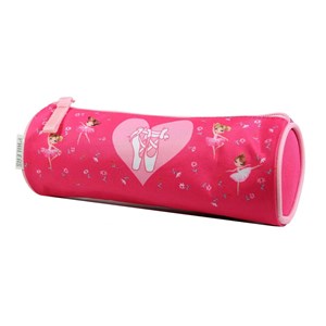 Bagtrotter trousse scolaire ronde phileas danseuses rose