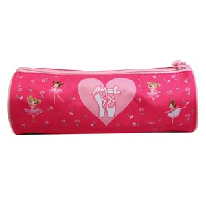 Bagtrotter trousse scolaire ronde phileas danseuses rose