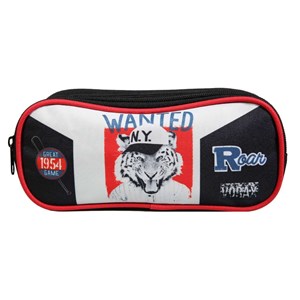 Bagtrotter trousse scolaire 2 compartiments vorax tigre noire