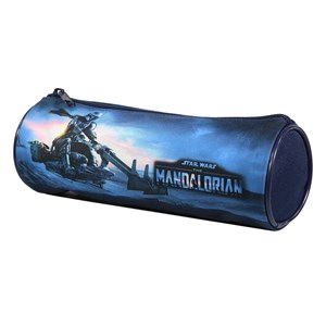 Bagtrotter trousse scolaire ronde disney star wars &nbsp; the mandalorian bleue