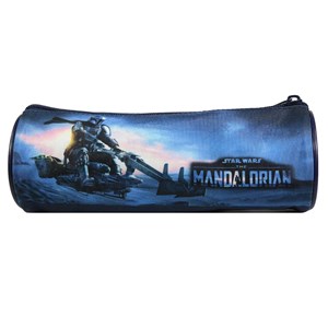 Bagtrotter trousse scolaire ronde disney star wars &nbsp; the mandalorian bleue