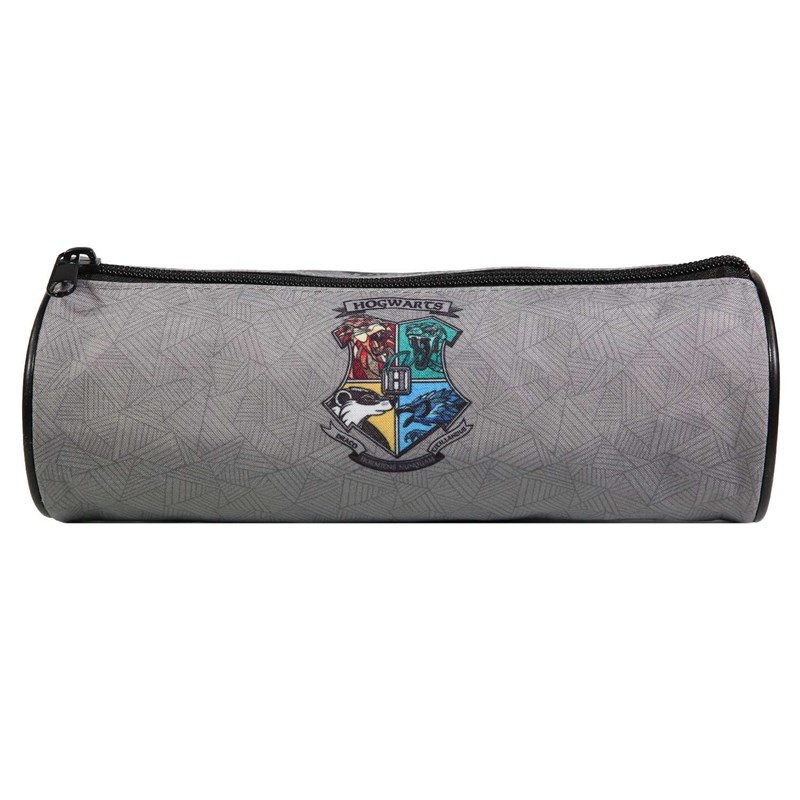 Bagtrotter trousse scolaire ronde harry potter grise