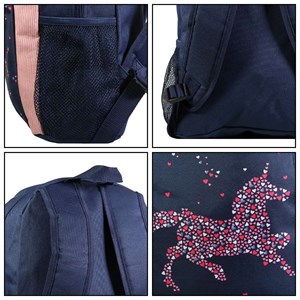 Bagtrotter sac à dos 37 cm avec poche cybel cheval licorne bleu