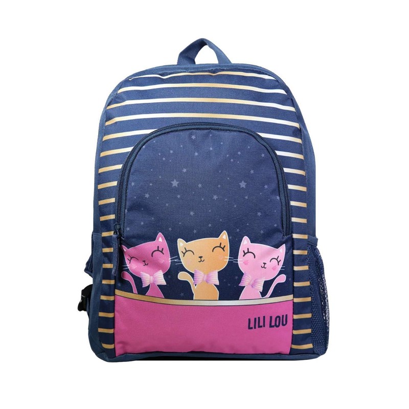 Bagtrotter sac à dos 37 cm avec poche lili lou chat bleu
