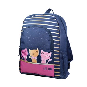 Bagtrotter sac à dos 37 cm avec poche lili lou chat bleu