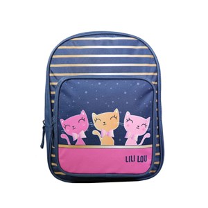Bagtrotter sac à dos 31 cm avec poche maternelle lili lou chat bleu